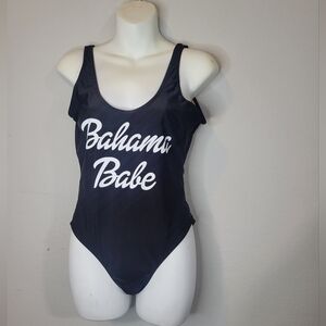 Classic Black One Piece Swimwear with Sporty Aesthetic